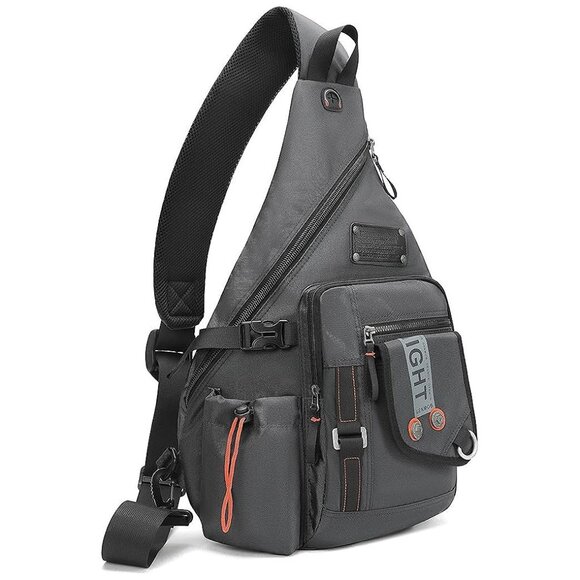 Large Sling Backpack, Sling Chest Bag Shoulder Crossbody 2609 Grey